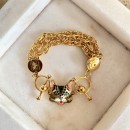 Vintage Lunch at the Ritz charm connector bracelet - 2000's